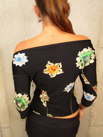 ROBERTO CAVALLI TOP WITH PRINT