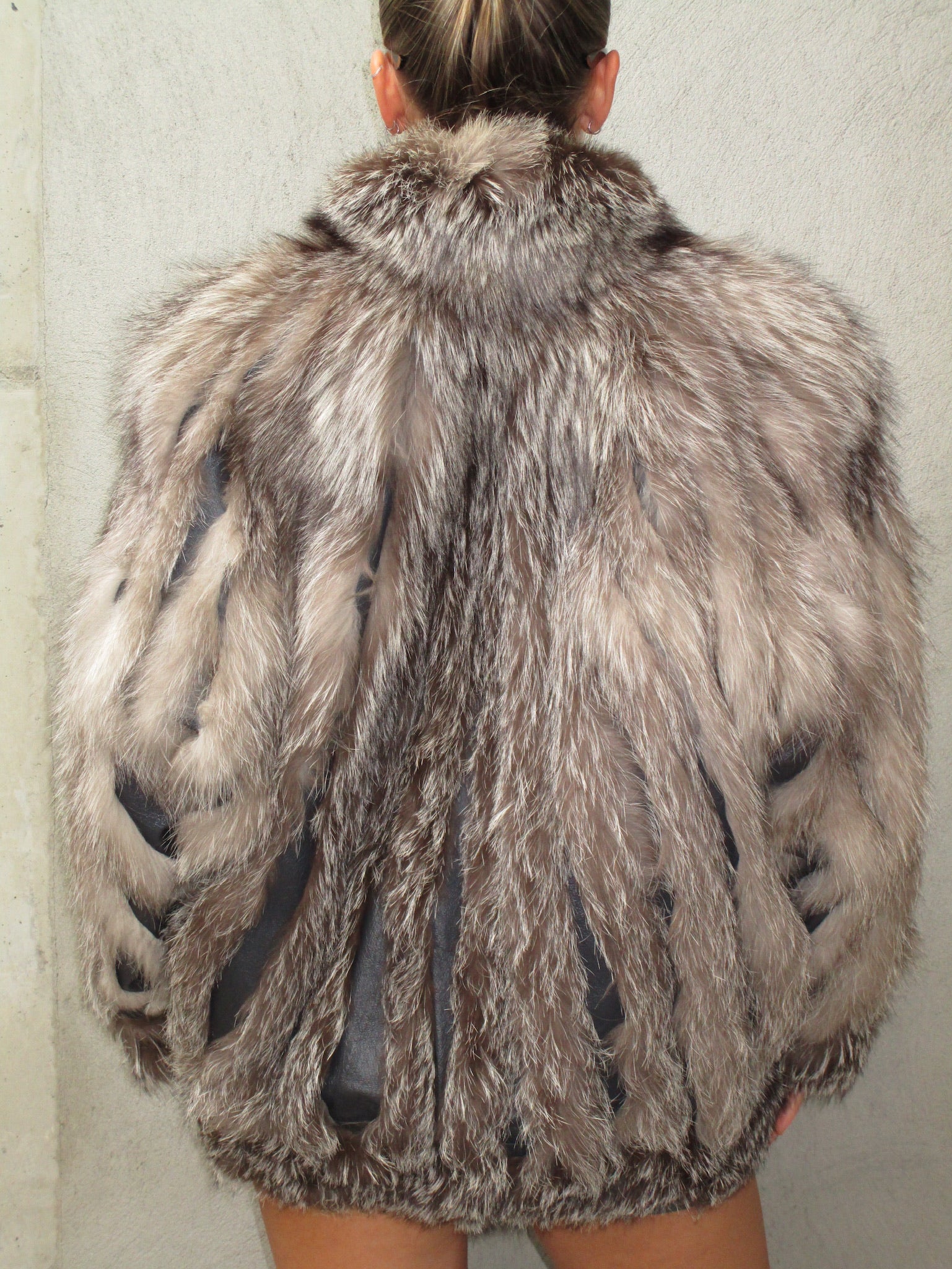 SILVER FOX FUR COAT