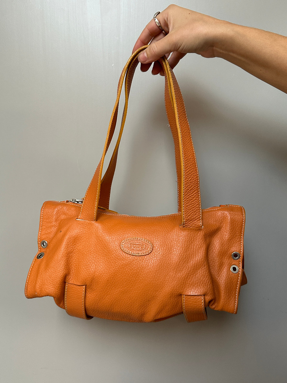 ORANGE LEATHER BAG