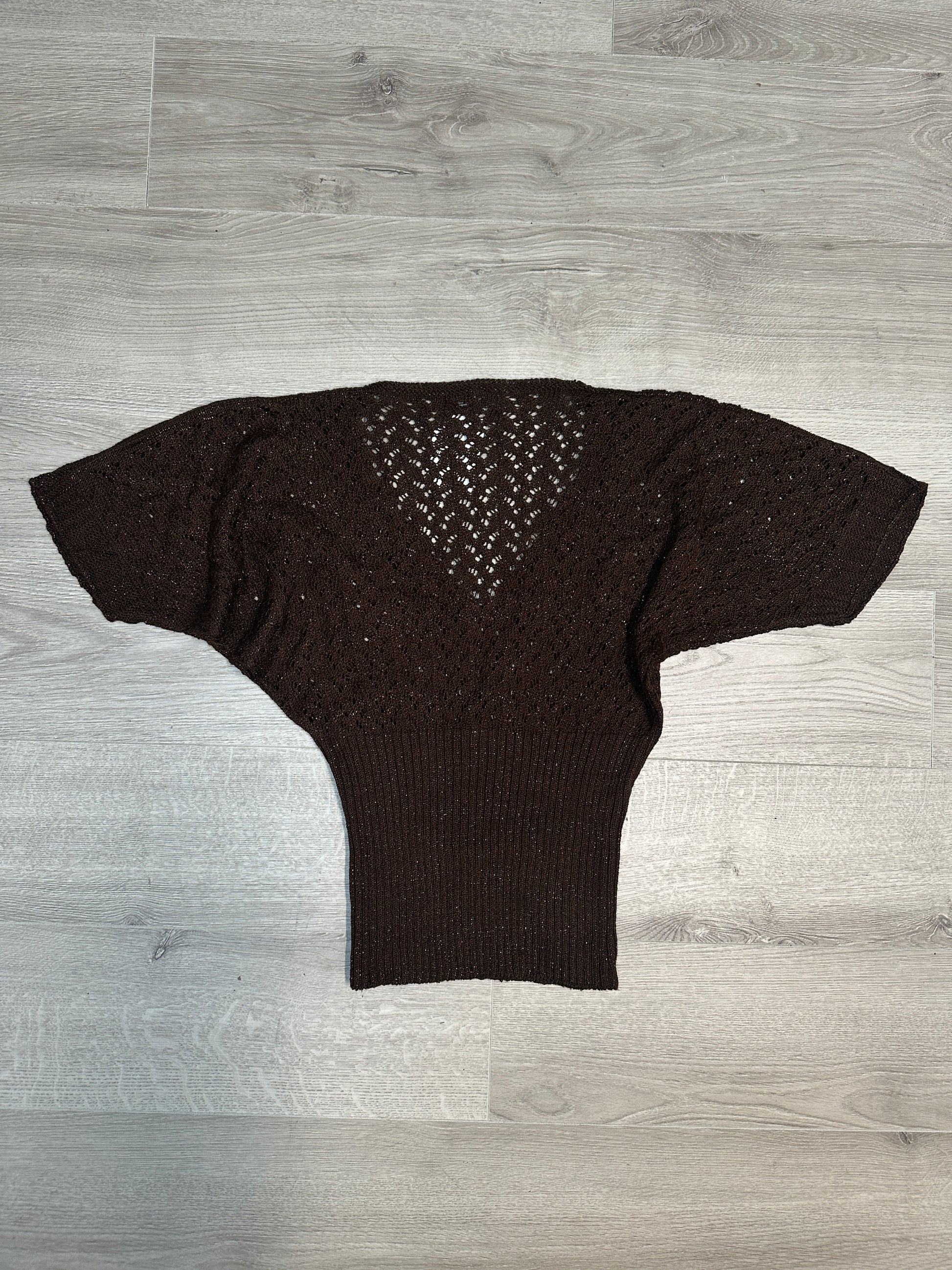 BROWN KNITTED T-SHIRT