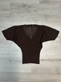 BROWN KNITTED T-SHIRT