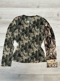 BOWN &amp; RED MESH GRAPHIC LONG-SLEEVE