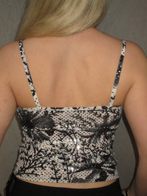 BLACK &amp; WHITE SPARCKLE TOP