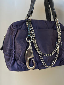 PURPLE BAG WITH CHAIN