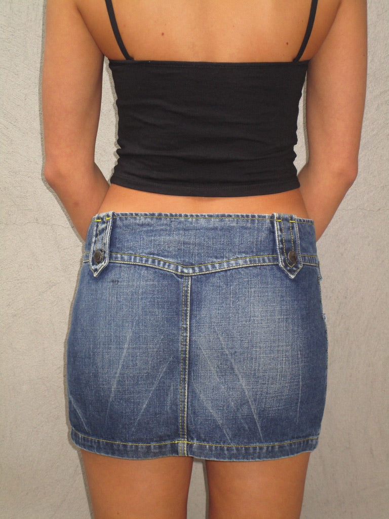 Denim mini skirt