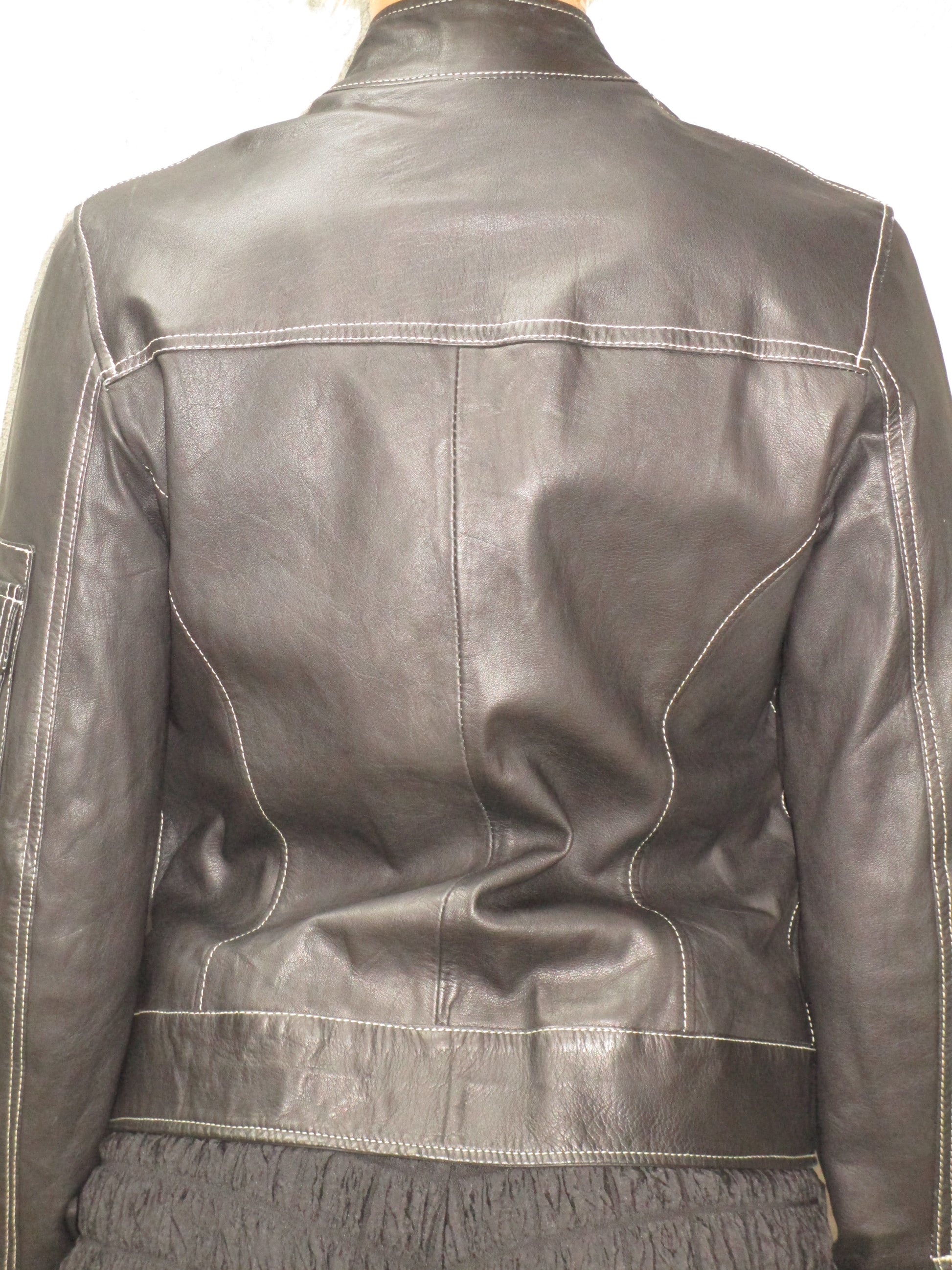 Black leather jacket