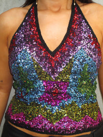 RAINBOW SEQUIN TOP