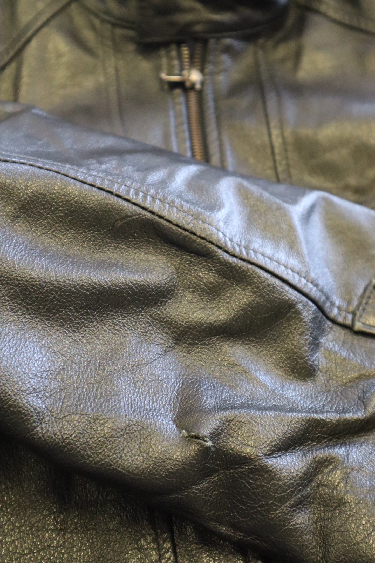 BLACK LEATHER RACER JACKET