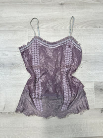 PURPLE LACE TOP