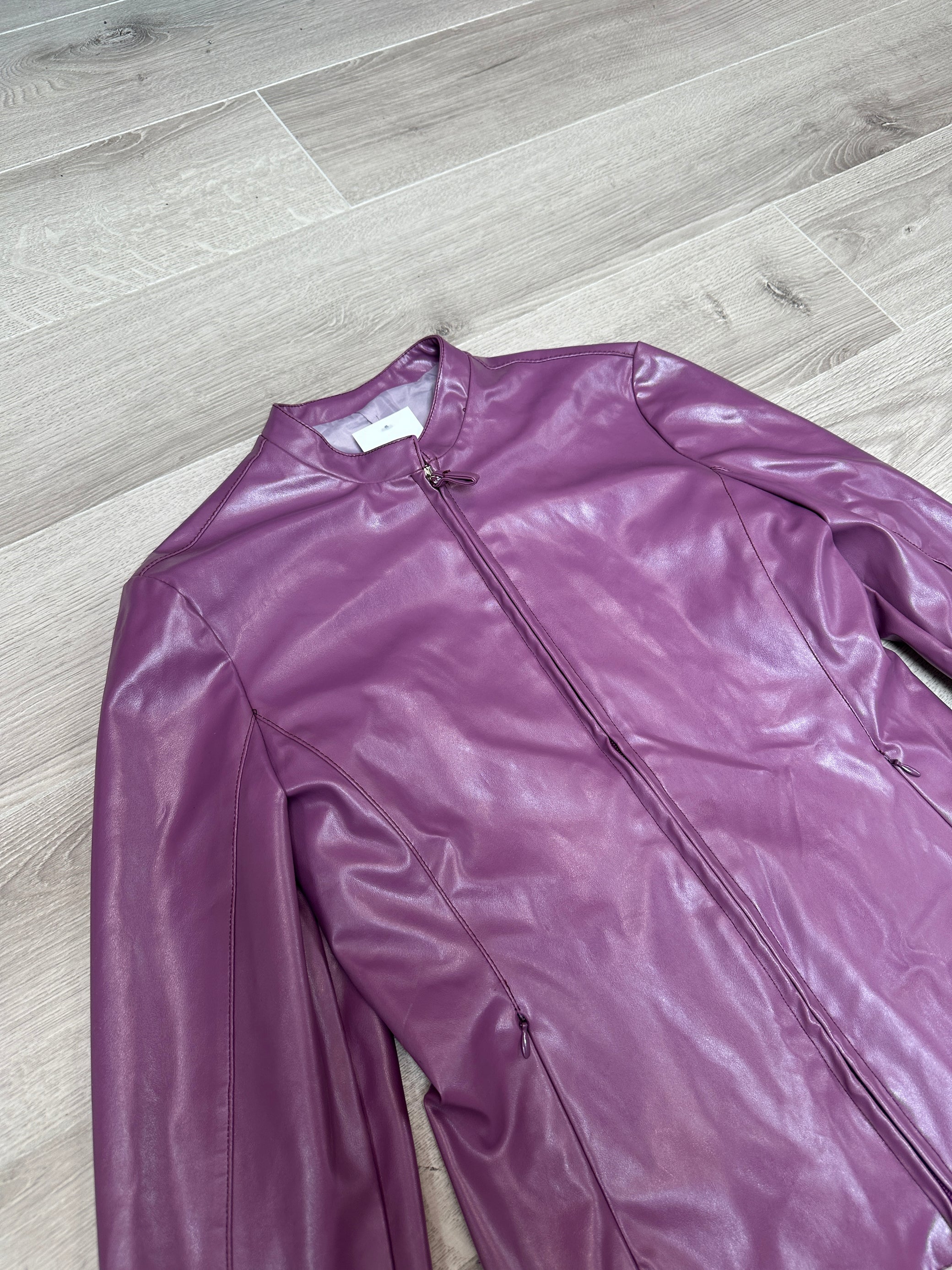 PURPLE FAUX LEATHER