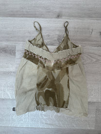 GREEN MESH TOP