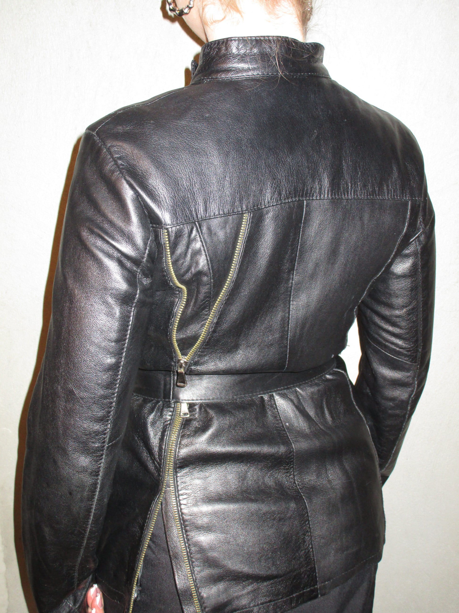 BLACK LEATHER WITH BELT