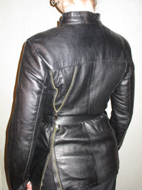 BLACK LEATHER WITH BELT