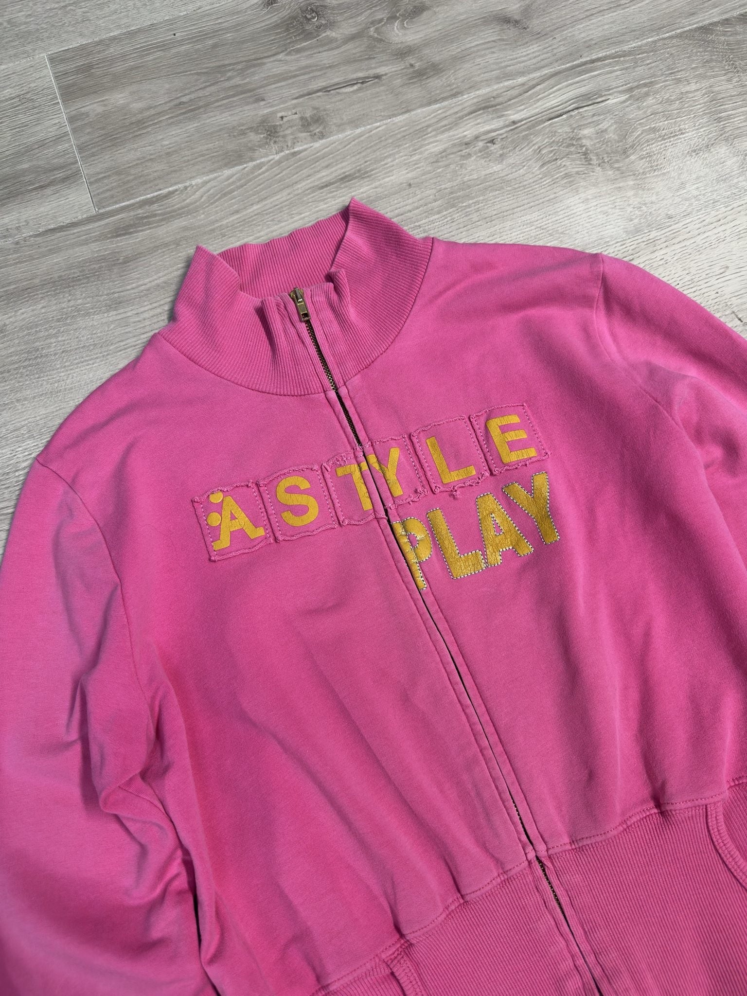 PINK SIP UP SWEATER