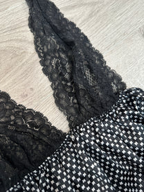 BLACK POLKADOT SLIPTOP