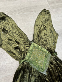 GREEN VELVET TOP