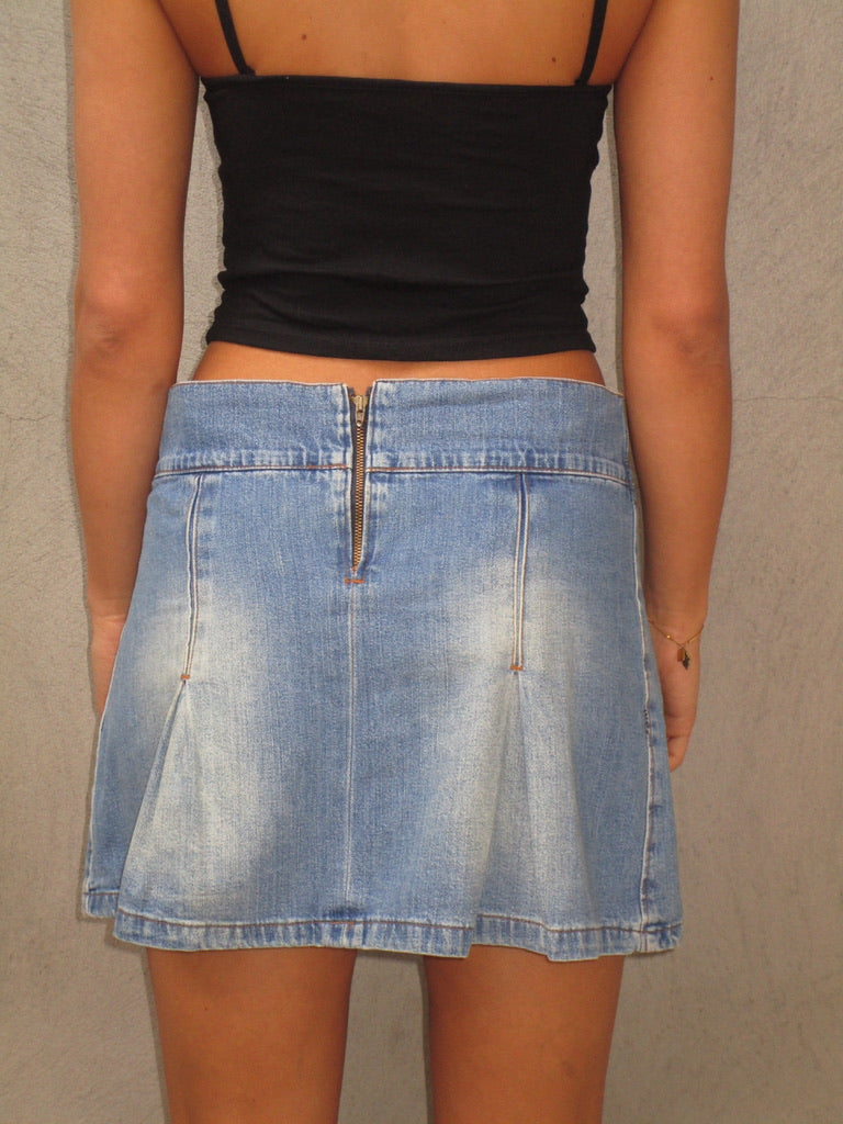 Denim mini skirt