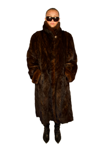 BROWN MINK FUR COAT