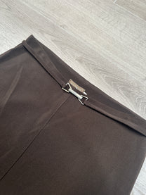 BROWN MID SKIRT