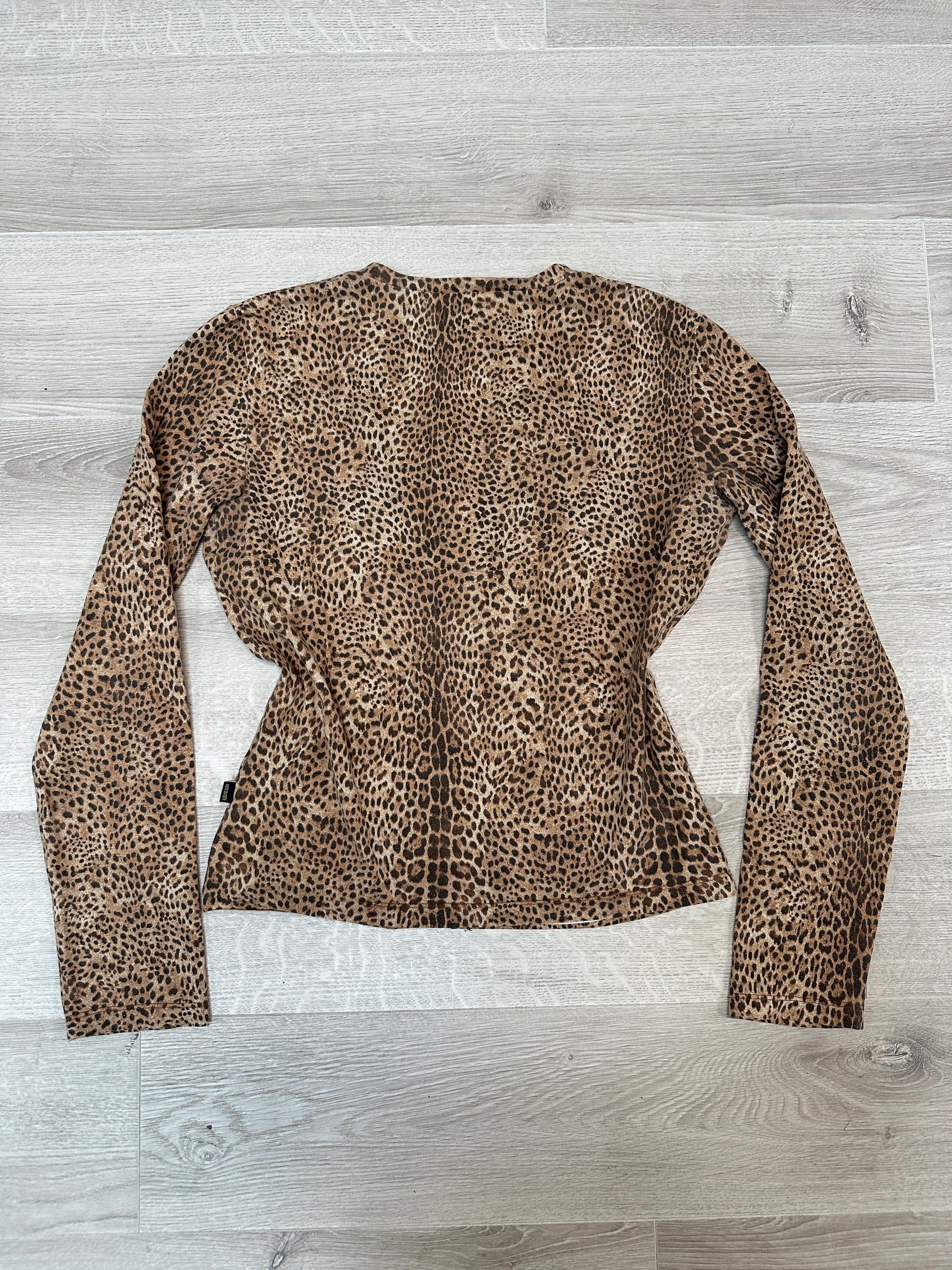 JUST CAVALLI LEOPARD LONG-SLEEVE TOP