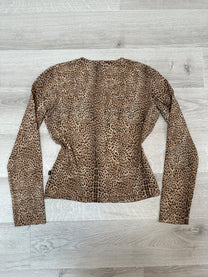 JUST CAVALLI LEOPARD LONG-SLEEVE TOP