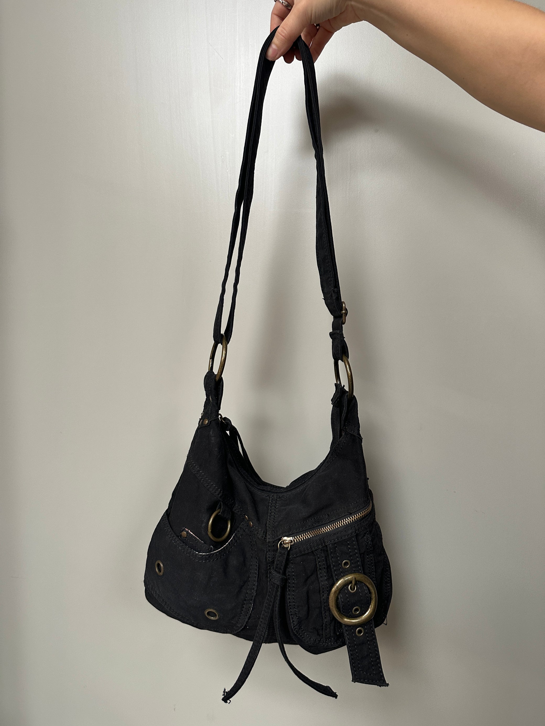 BLACK DENIM BAG