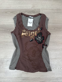 BROWN STRIPED TOP