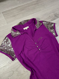 PURPLE T-SHIRT WITH SEQUIN