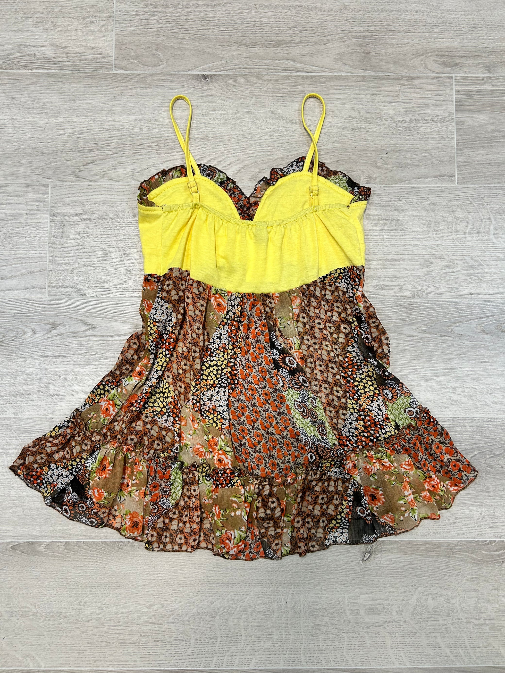 YELLOW FLOWER PRINTED TOP