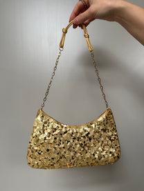 GOLD SEQUIN SMALL BAG