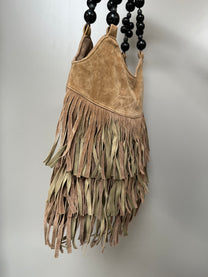 SUADE LEATHER FRINGE BAG