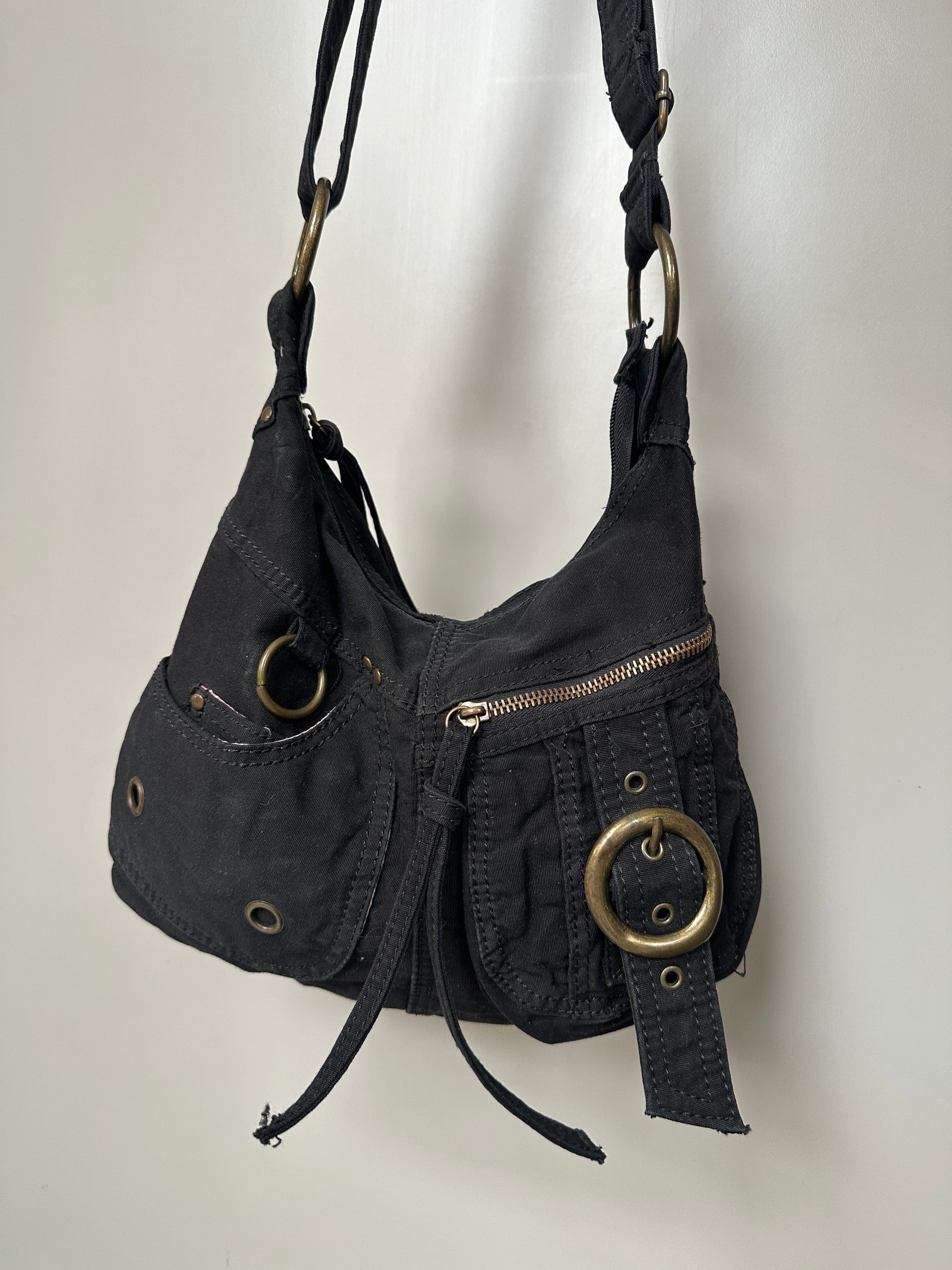 BLACK DENIM BAG