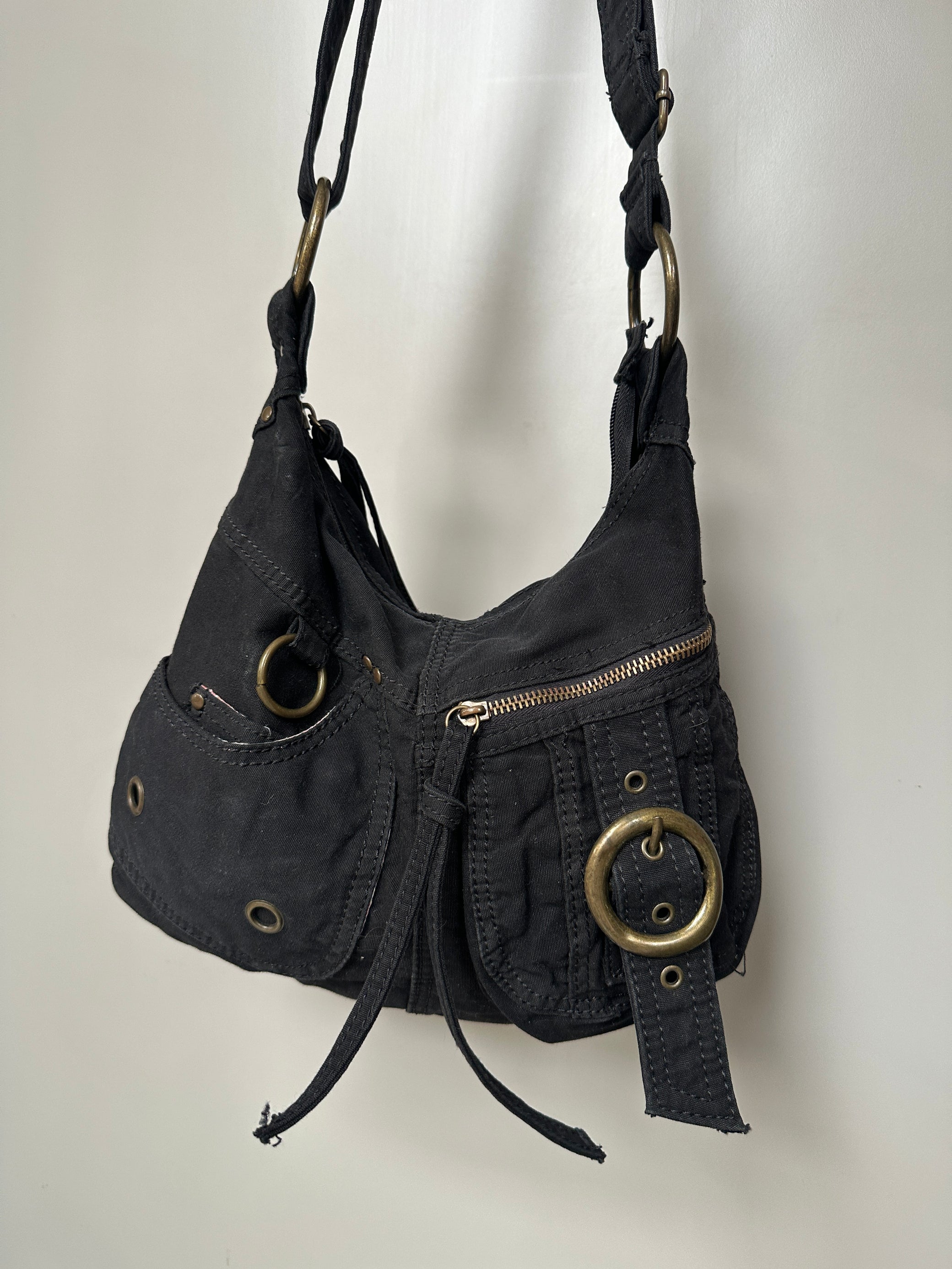 BLACK DENIM BAG