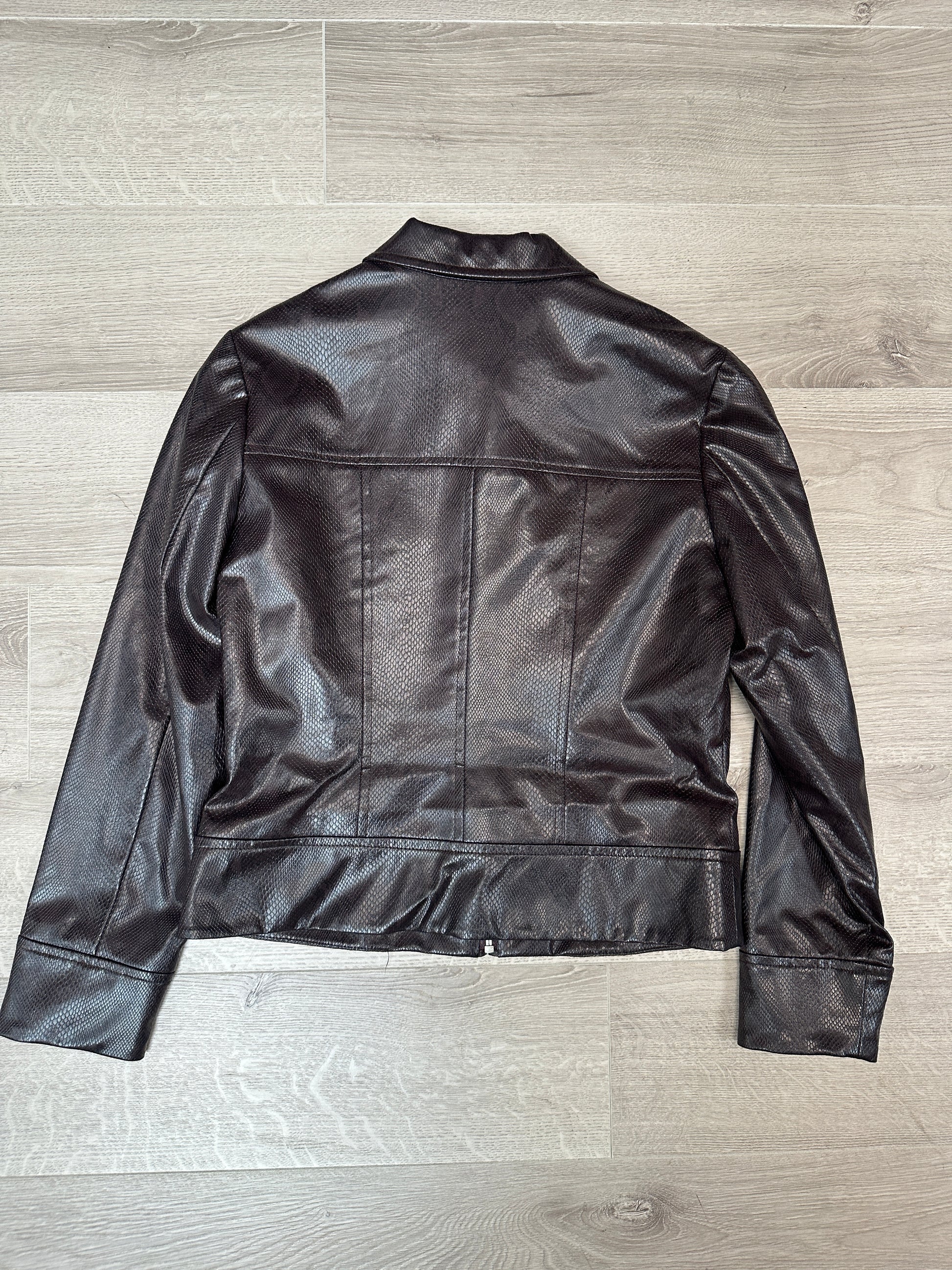 PURPLE FAUX LEATHER JACKET