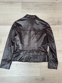 PURPLE FAUX LEATHER JACKET