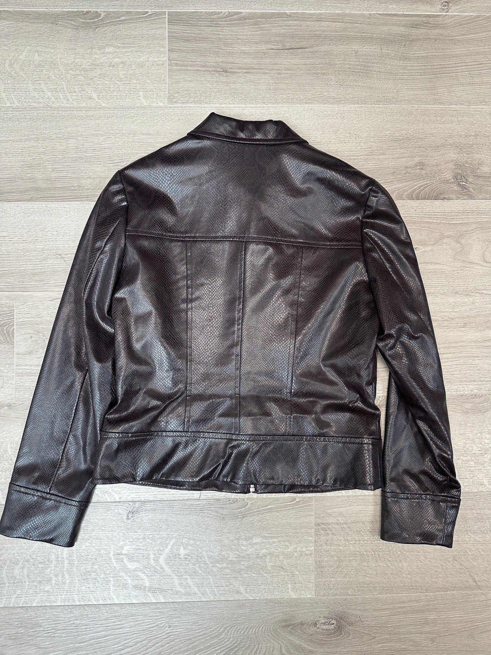 PURPLE FAUX LEATHER JACKET