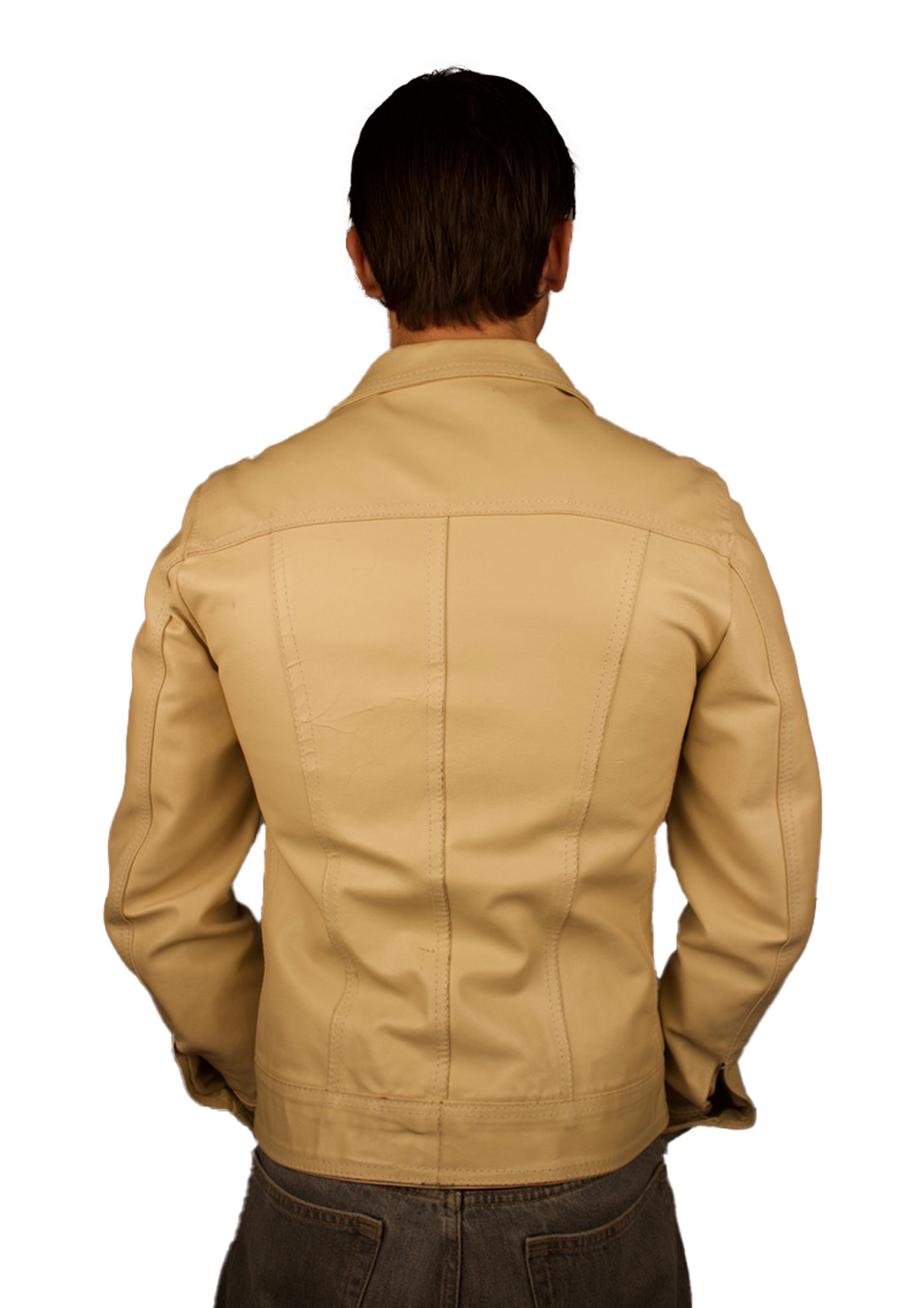 CREAM LEATHER JACKET