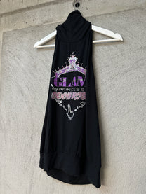 BLACK BACKLESS TOP