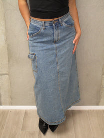 DENIM MAXI SKIRT
