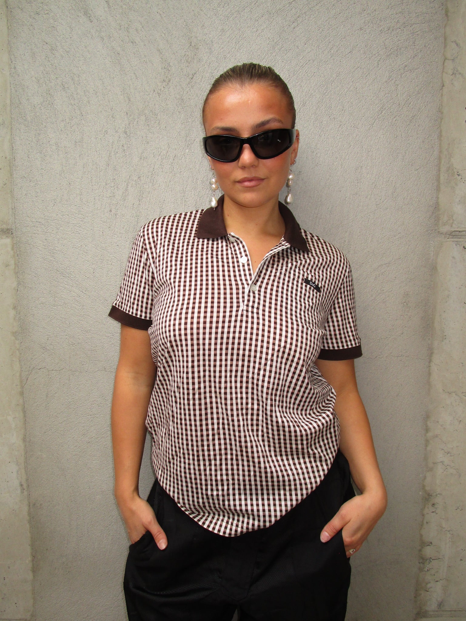 DOLCE &amp; GABBANA BROWN T-SHIRT