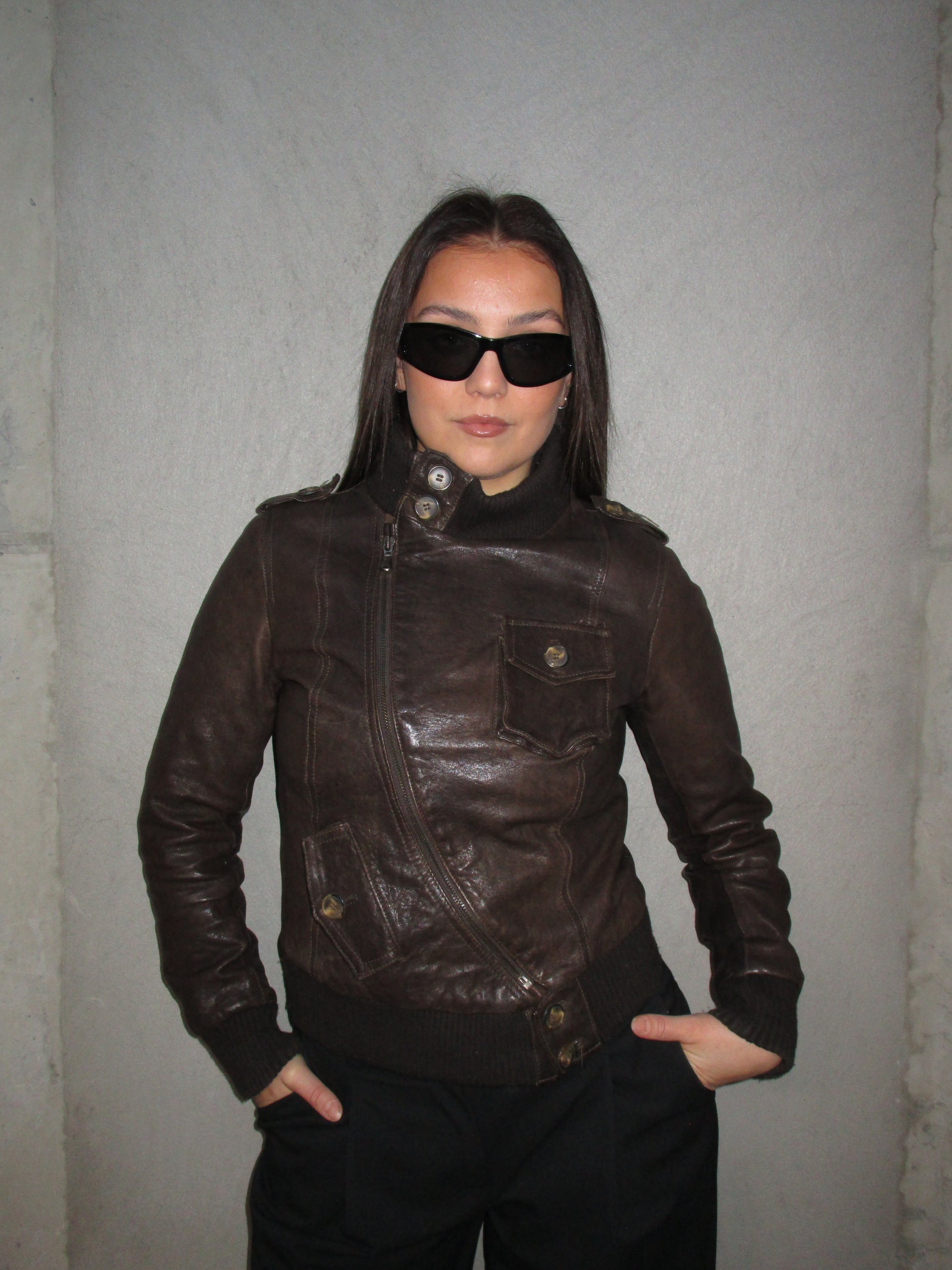 BROWN LEATHER JACKET