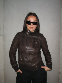 BROWN LEATHER JACKET