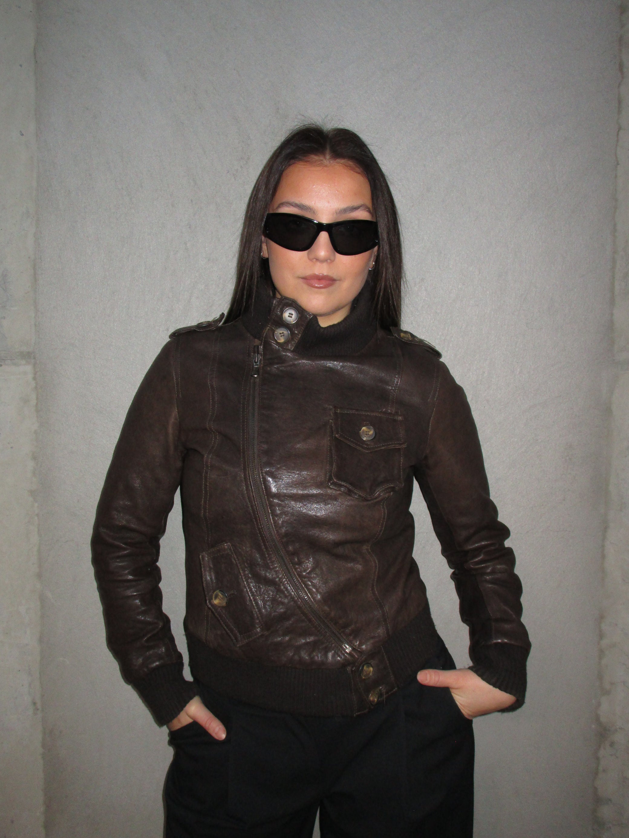 BROWN LEATHER JACKET