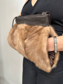 MINK FUR BAG &amp; HAND WARMER