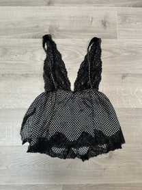 BLACK POLKADOT SLIPTOP
