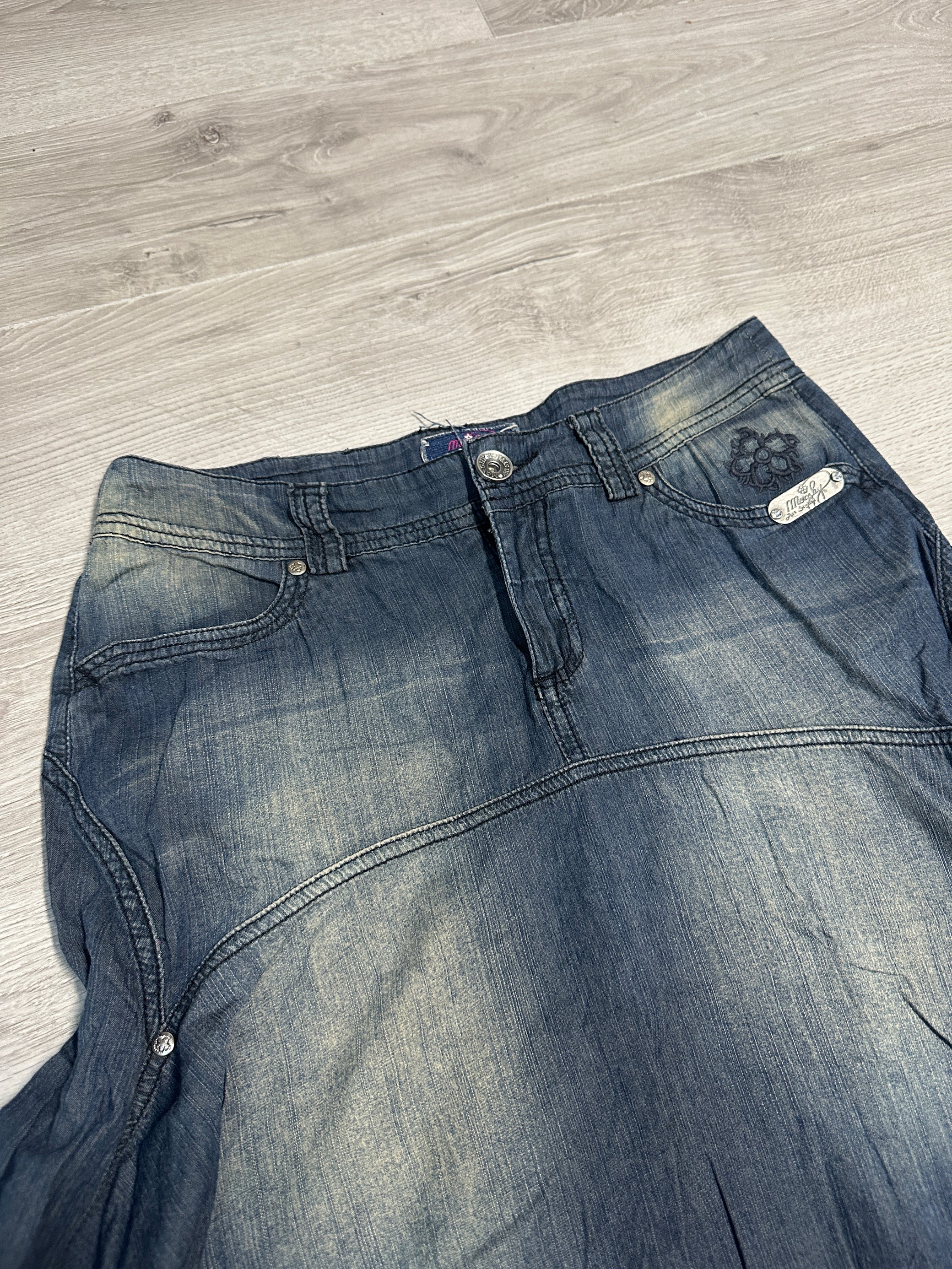 DENIM MID SKIRT