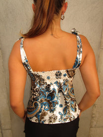 SATIN TOP WITH PRINT