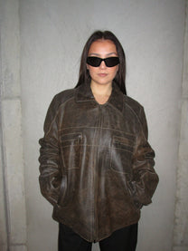 BROWN LEATHER JACKET