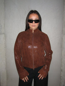 BROWN LEATHER JACKET
