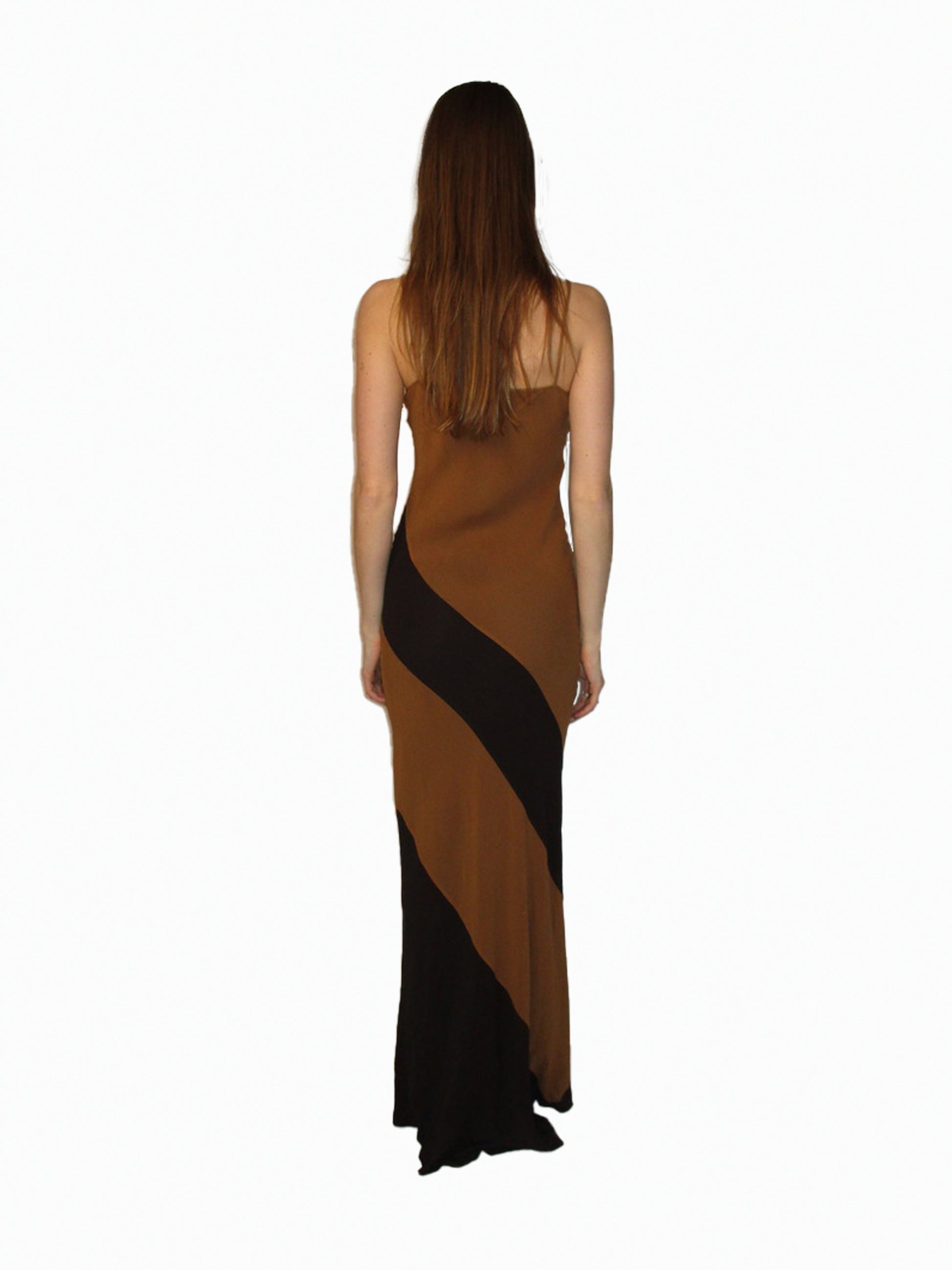 GUCCI BY TOM FORD SLIP DRESS IN CARAMEL